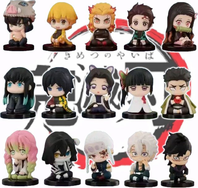 Bandai Demon Slayer Kimetsu no Yaiba Figuren, 15-teiliges Set - Bild 1