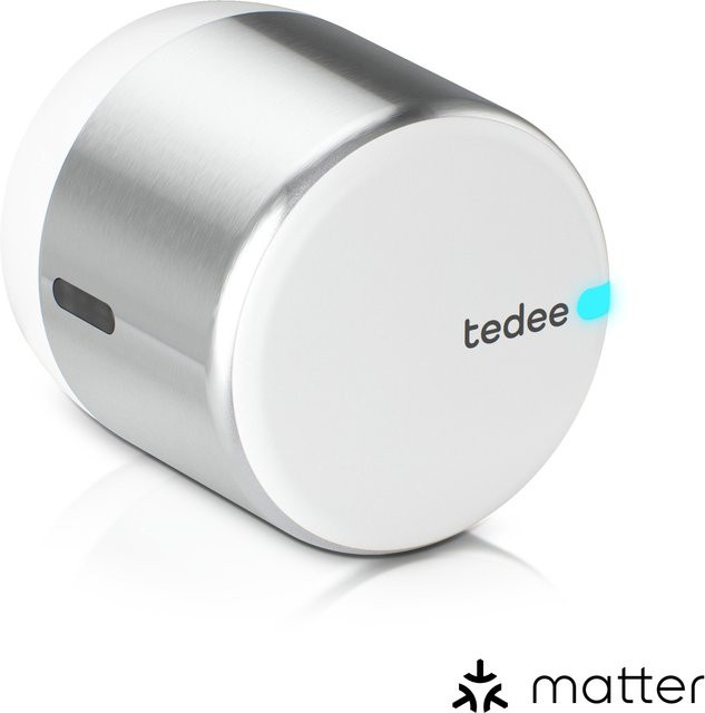 tedee Lock GO 2 Smart Lock Silber Aluminium mit EU Adapter, Bluetooth und Matter over Thread - Bild 1