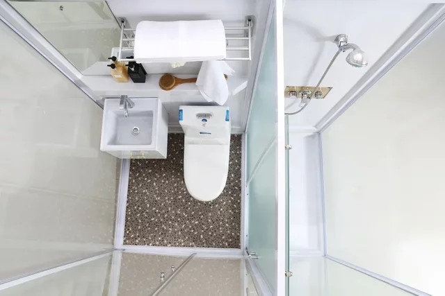 Aokeliya Multifunktions-WC-Dusche All-in-One Badezimmer-Einheit in Weiß, B/T: 120 x 220 cm - Bild 1