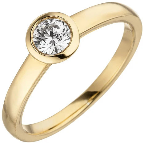 Colfem Ring 585 Gelbgold, Diamant, Damen, Ringgröße 58 - Bild 1