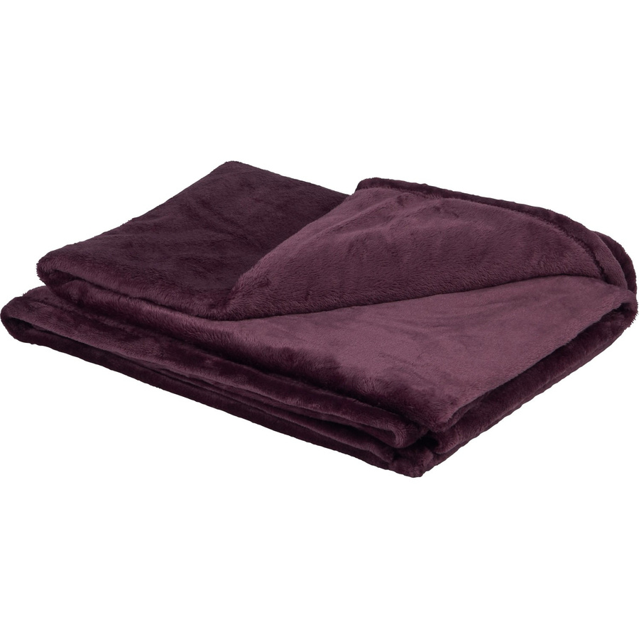 Fleece-Decke LUX-TOOLS in Lila Bordeaux, B/B: 150 x 200 cm - Bild 2