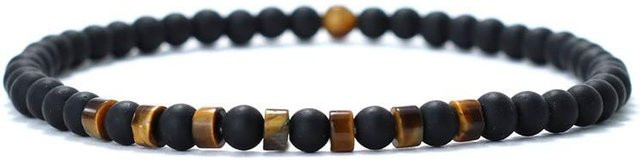 Fashion Maker 2 Herrenarmband, Tigeraugen, Perlen, Schwarz - Bild 1