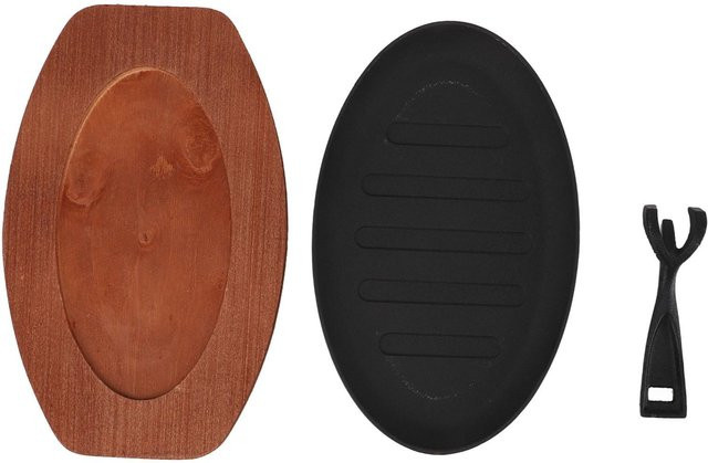 CosyHome Grillpfanne aus Gusseisen für Fisch und Steak, 30,48 cm, Schwarz - Bild 1