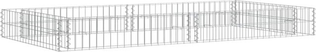 Furnicato Gabionen-Hochbeet aus verzinktem Stahl in Silber, B/T/H: 200 x 100 x 20 cm - Bild 1