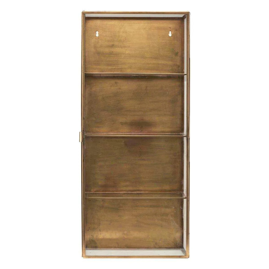 House Doctor Wandvitrine aus Glas und Messing in Gold, Breite: 80 cm - Bild 1