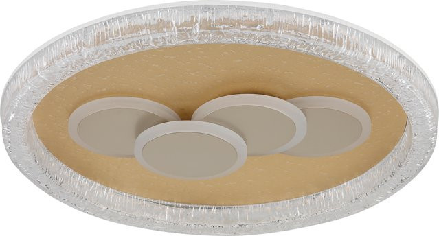 GLOBO Lighting LED-Deckenleuchte LORAINE in Weiß und Gold, rund, H x D: 7 x 49,5 cm - Bild 1
