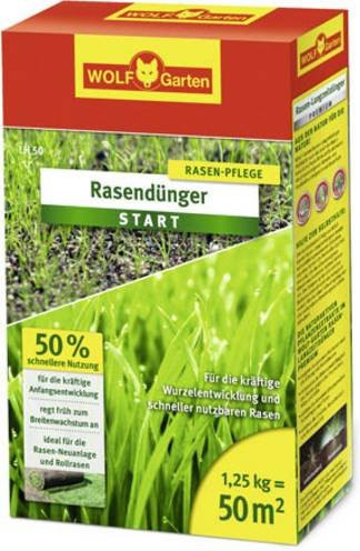WOLF-Garten Rasen-Starter-Dünger LH 50 mit 1,25 kg Nettogewicht - Bild 1