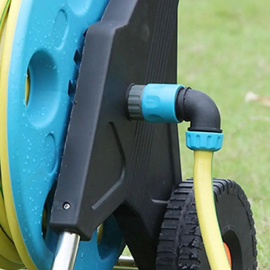Winkelstück Wasseranschluss 1/2 Zoll von shnghaha als Quick Coupling Adapter für deinen Bewässerungsschlauch im Garten, Blau - Bild 4