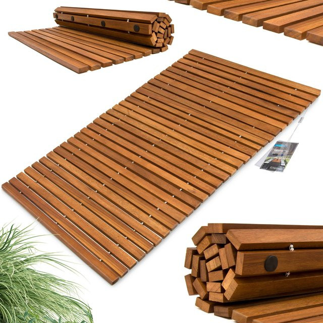 CASARIA Badematte aus FSC-zertifizierter Akazie in Braun, B/T: 76 x 50 cm - Bild 1