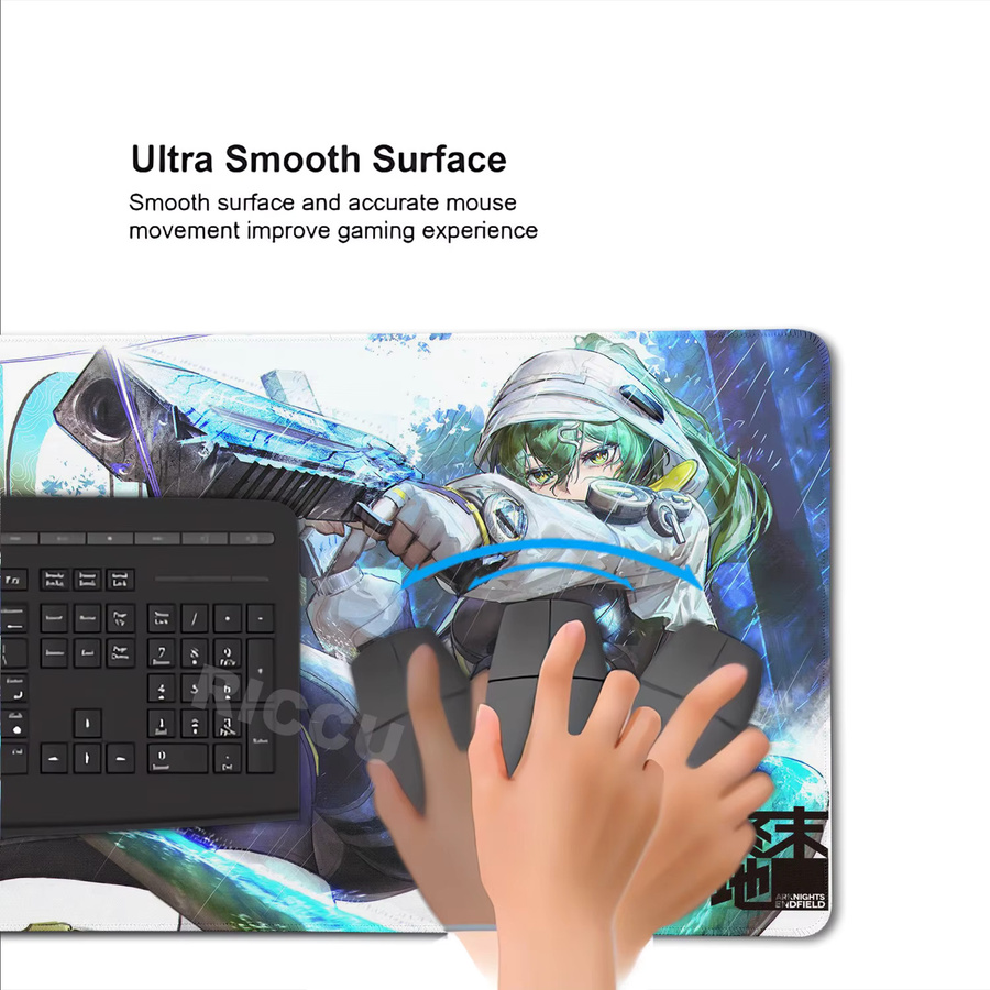 Riccu XXL Anime Girl Fluorite Arknights Endfield Gaming-Mauspad, rutschfestes Gummi-Mauspad in Multicolour für deinen Desktop-PC - Bild 4