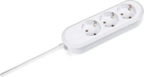 Bachmann Tischsteckdose mit 3 Steckplätzen in Weiß, 5,0 m Kabel, Modell 388.272 - Bild 1