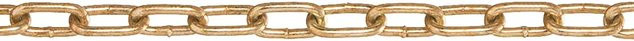 Conacord Schweißkette Form A aus Stahl in Gold, Durchmesser: 2,5 mm, Breite: 14 mm, Meterware - Bild 1