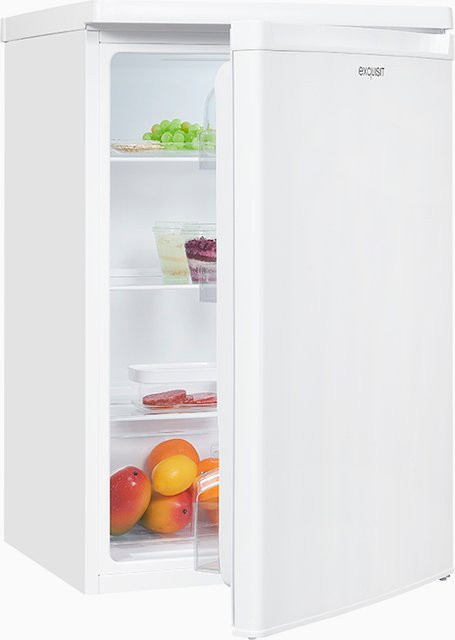 Exquisit KS516-V-040E Vollraumkühlschrank in Weiss mit LED-Innenbeleuchtung und Flaschenregal, H x B x T: 127 x 57 x 55 cm - Bild 1
