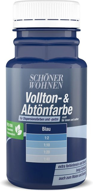 Schöner Wohnen Abtönfarbe Blau Matt Wasserbasierte Dispersionsfarbe 0,125 l - Bild 1