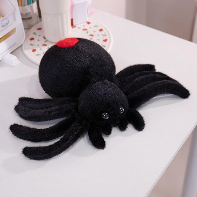 Schwarze Spinne Plüschtier, Schwarz, ab 14 Jahre - Bild 1