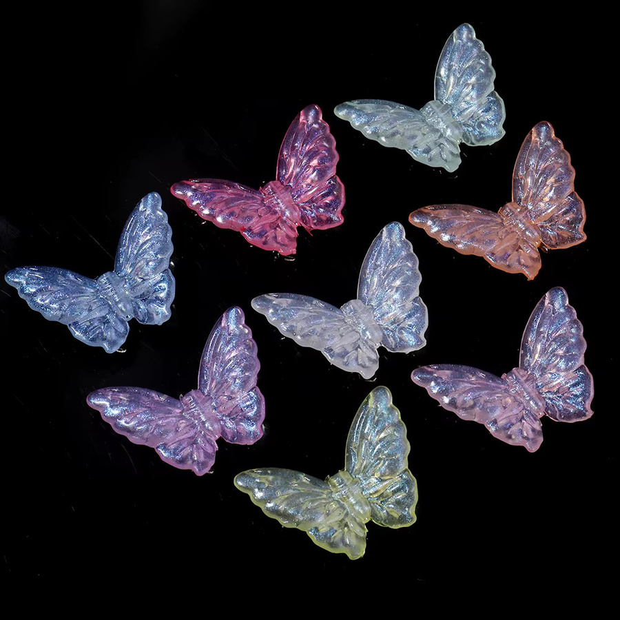 Xinyao Perlen Charms, Schmetterling, Acryl, Nachtleuchtend - Bild 3