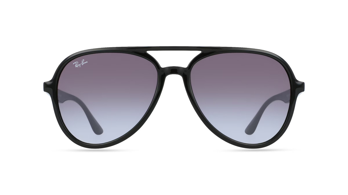 Ray-Ban RB 4376 Sonnenbrille Aviator, Vollrand, Kunststoff, Unisex, Schwarz, Grau - Bild 1