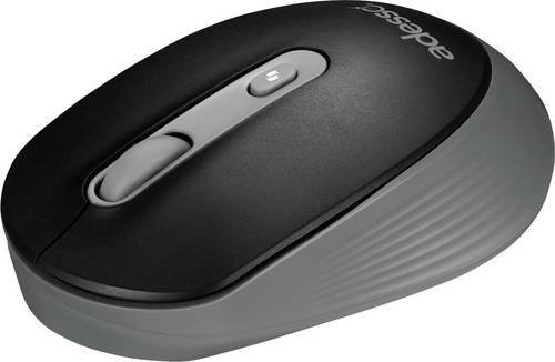 Adesso iMouse A30B Funkmaus optisch in Schwarz-Grau mit 1200 dpi und 4 Tasten - Bild 1