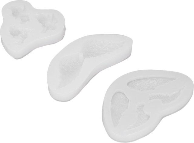 GoolRC Silikonform Engelform für DIY Anhänger, 3 Stück, transparent/weiß - Bild 1
