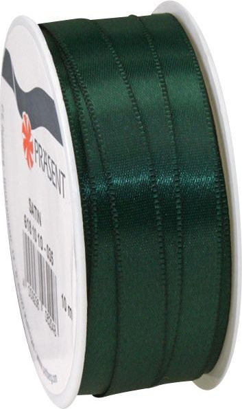 Satinband in Grün mit einer Breite von 10 mm - Bild 1