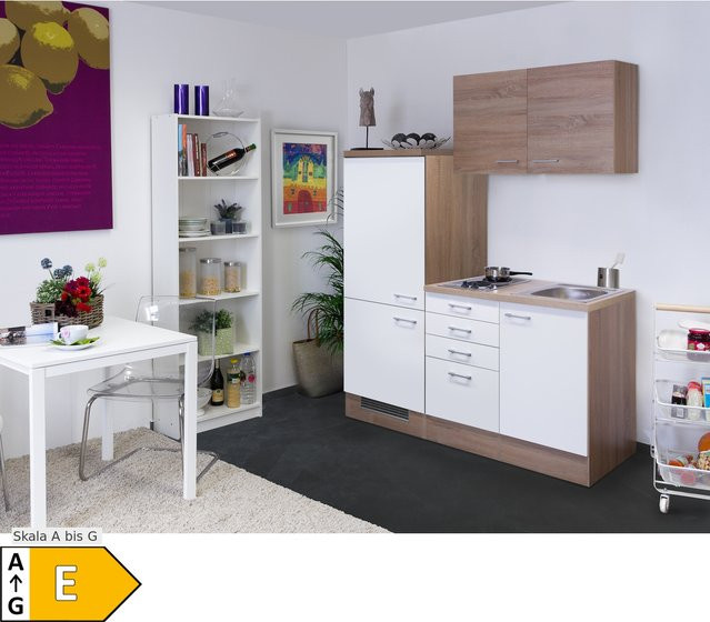 Flex-Well Küchenzeile Samoa in Beige, B: 160 cm, H: 162 cm, T: 60 cm - Bild 1