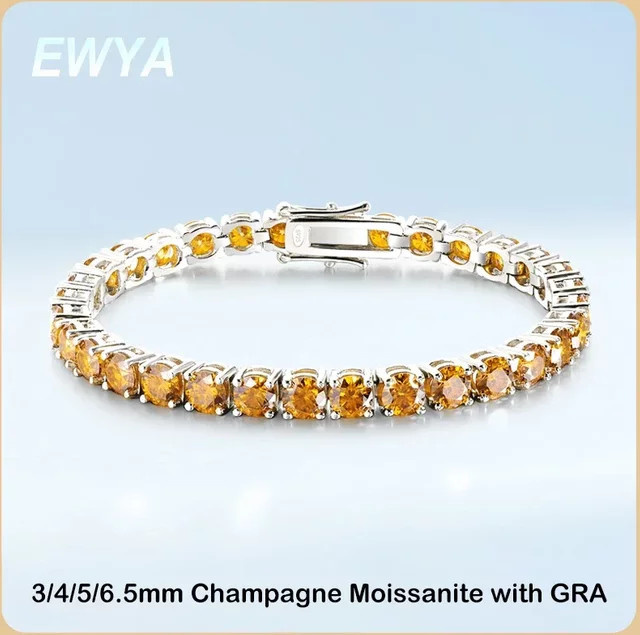 Ewya Tennis Armband, 925 Silber, Diamant, Unisex - Bild 1
