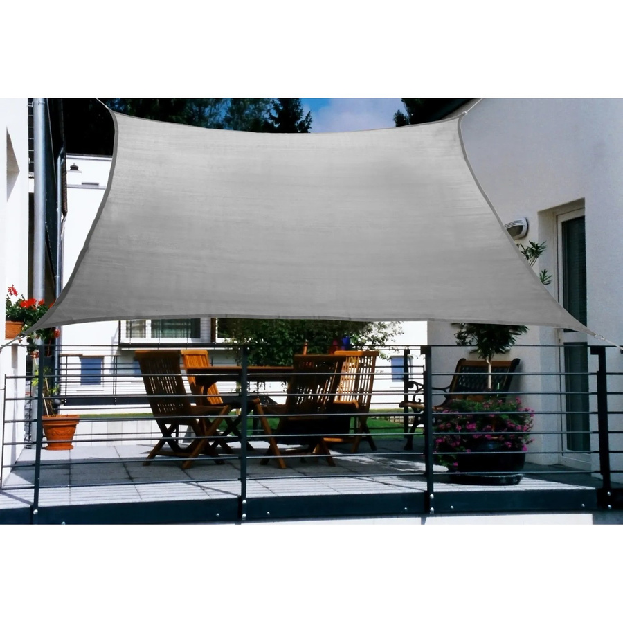 FLORACORD Balkon-Sonnensegel rechteckig aus Polyester in Anthrazit, B: 270 cm, H: 140 cm - Bild 2