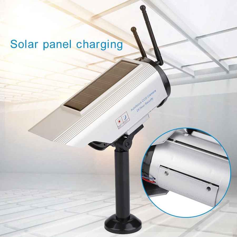 Solarbetriebene Fake-Attrappenkamera für die Sicherheitsüberwachung im Innen- und Außenbereich - Bild 2