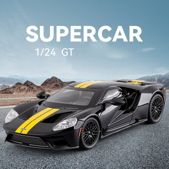 MINI AUTO GT Supersportwagen, Simulationsautomodell, 1:24, mit Licht und Sound, Metall - Bild 1