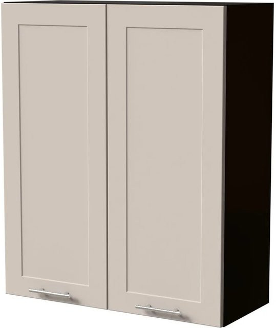 Feldmann-Wohnen Hängeschrank Oslo W4 in Schwarz und Kaschmir Matt, B/T/H: 80 x 32,5 x 96 cm - Bild 1