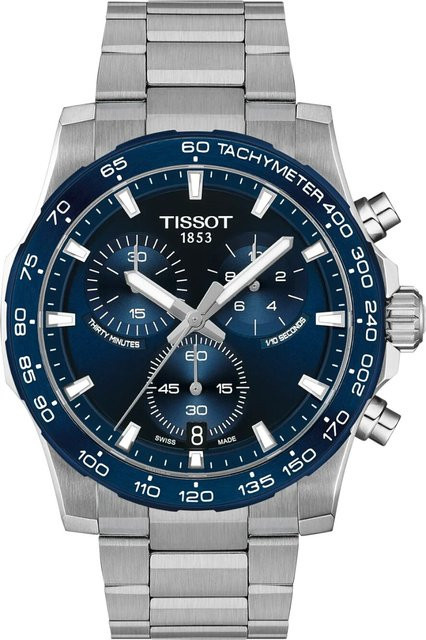 Tissot Chronograph, Edelstahl, Blau, Quarz, 42 mm, Herren - Bild 1