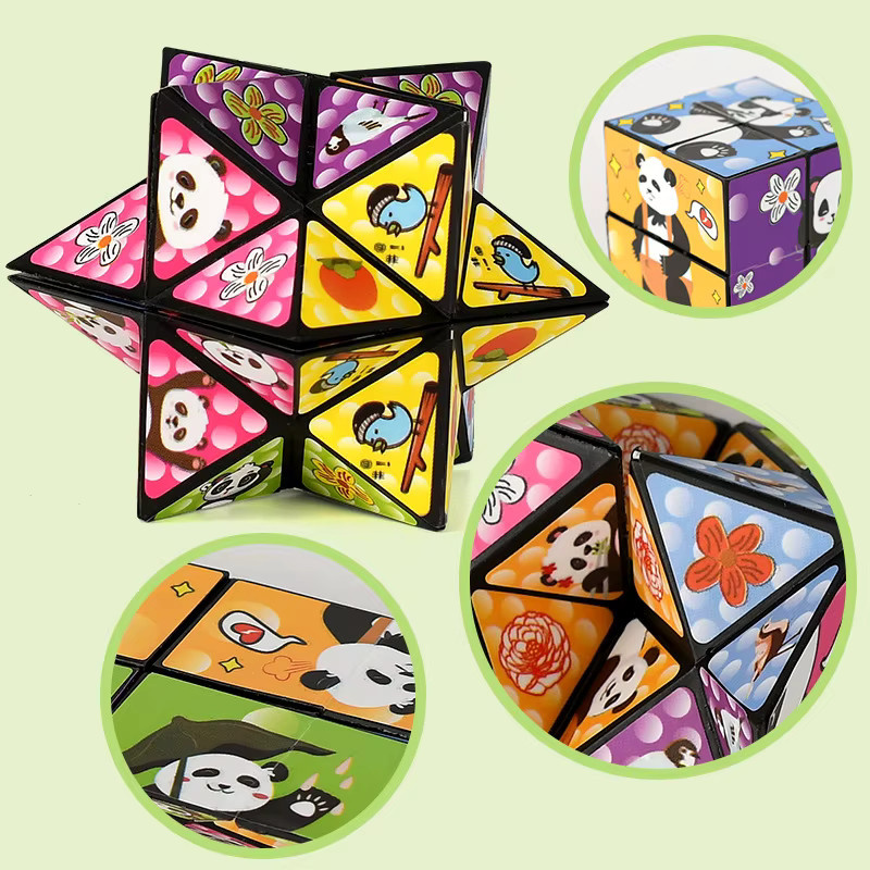 Small fire child, Panda-Muster, geometrisches Fingerspielzeug - Bild 3