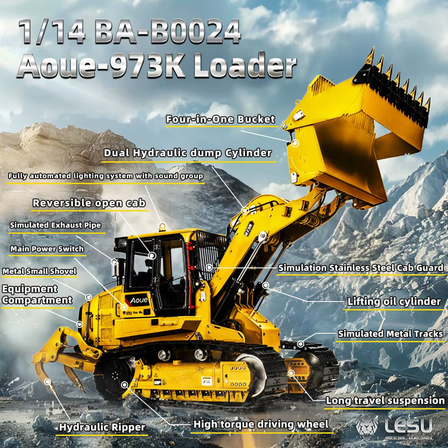 LESU 973K RTR RC Hydrauliklader, Metall, 1:14, mit Licht und Sound - Bild 2