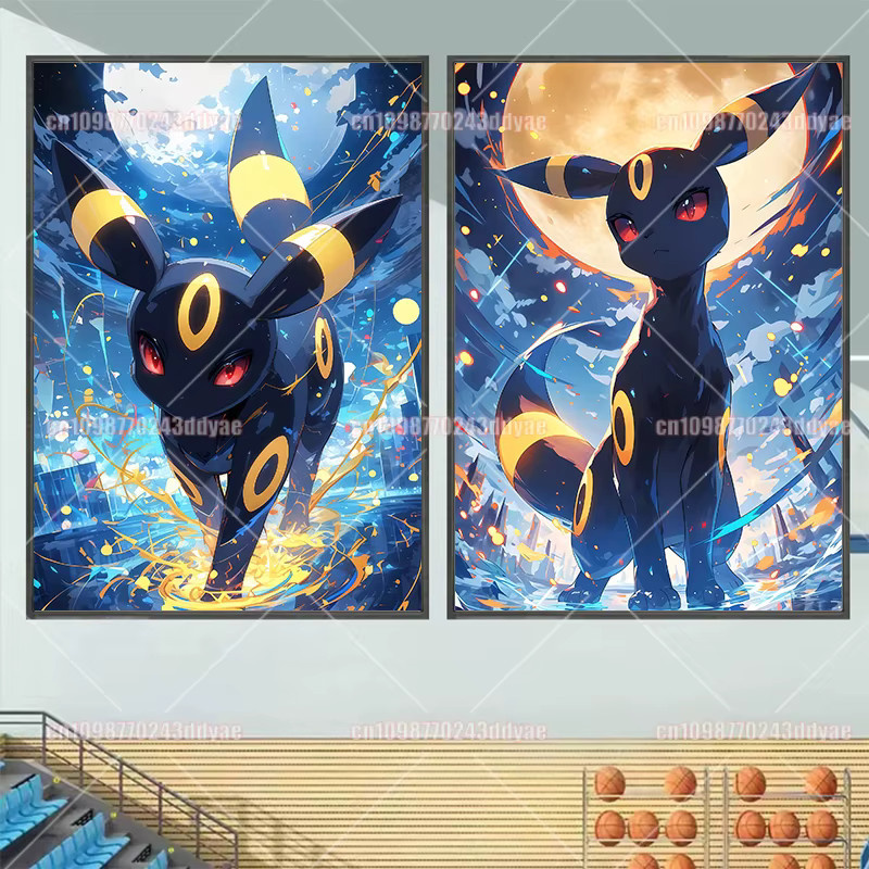 TAKARA TOMY Anime Pokémon Wandkunst Poster mit Evoli als minimalistische Leinwandillustration in Mehrfarbig - Bild 3