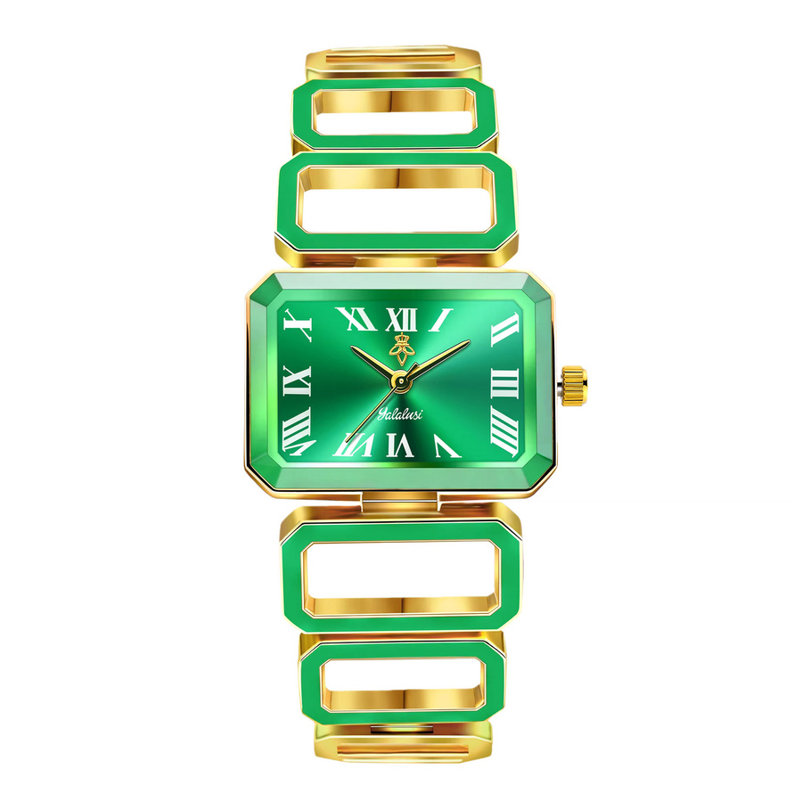 YaLaLuSi Armbanduhr Quarz, Edelstahl, Gold, Bicolor, Damen - Bild 3