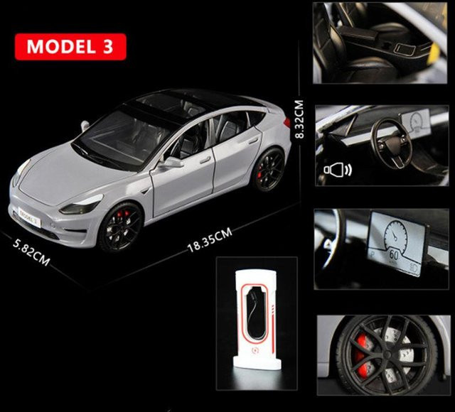 Linyi toy car Modell Y 3 S SUV, Spielzeugfahrzeug, 1:24, Metall, mit Licht und Sound - Bild 1