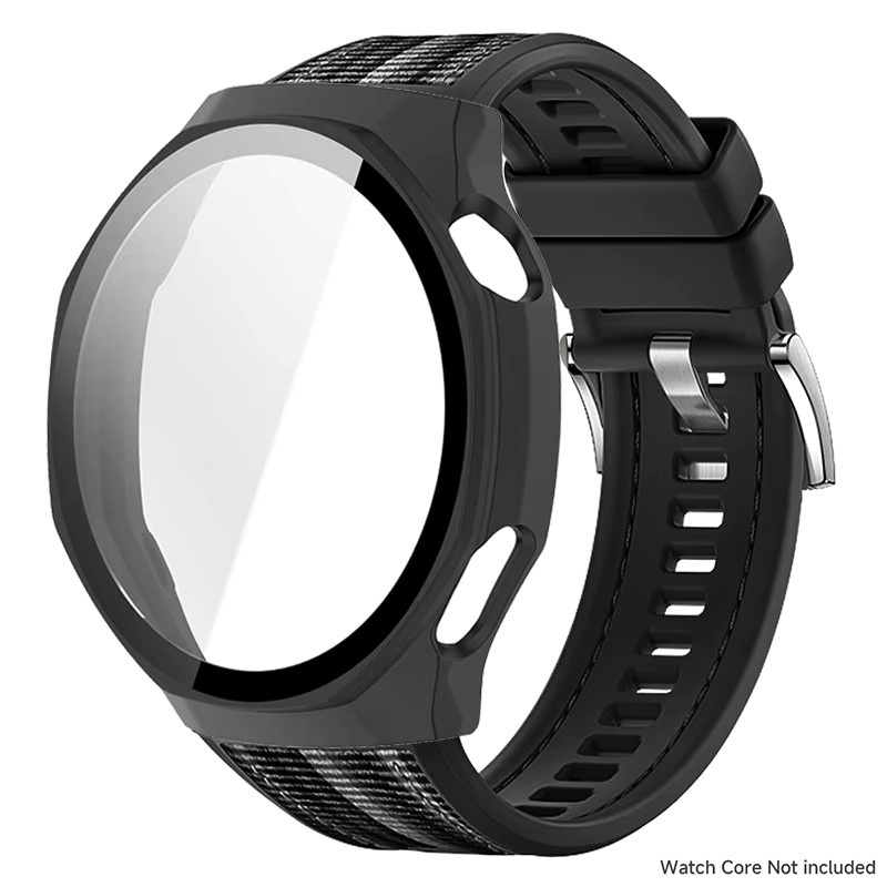 CHIICSMART Uhrenzubehör, TPU-Hülle und Armband, Silikon, Nylon, Schwarz, Unisex - Bild 1