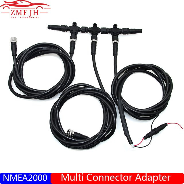 NMEA2000 Anschlusswiderstands-Stecker-Adapter mit 2 Meter langem Kabel in Schwarz - Bild 1