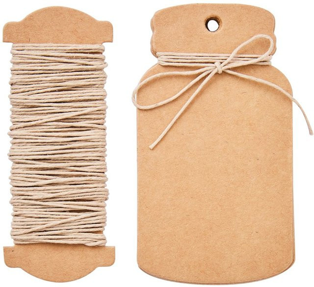 Papermania Geschenk-Anhänger Bottle aus Kraftpapier in Braun/Beige - Bild 1