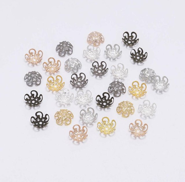 YouYoungDifferent Charms Anhänger, Metall, Blume, 8mm 10mm, Unisex - Bild 1