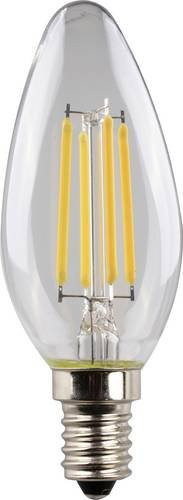 Heitronic LED Filament Leuchtmittel Kerzenform E14 Warmweiß Transparent 4.5W 2700 Lumen - Bild 1