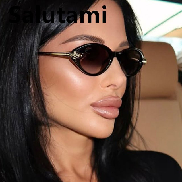 Salutami Cat-Eye Sonnenbrille, Vollrand, Schwarz, Damen - Bild 1