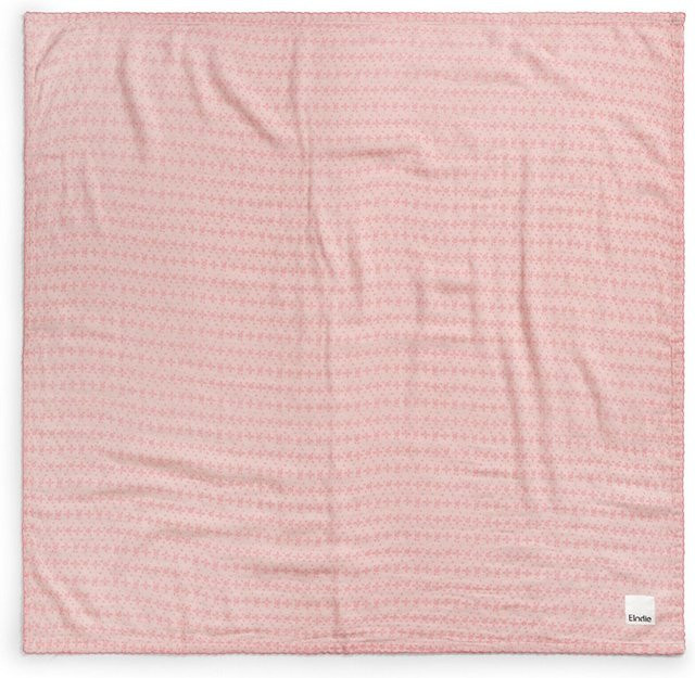 Elodie Musselin Decke mit Embroidery Anglaise in Pink aus Baumwolle und Bambusfasern - Bild 1