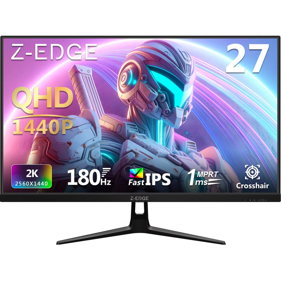 Z-EDGE 27-Zoll Gaming-Monitor mit 180Hz, 2K QHD Auflösung, Fast IPS Panel, 1ms MPRT, HDR10 und FreeSync in Schwarz - Bild 6