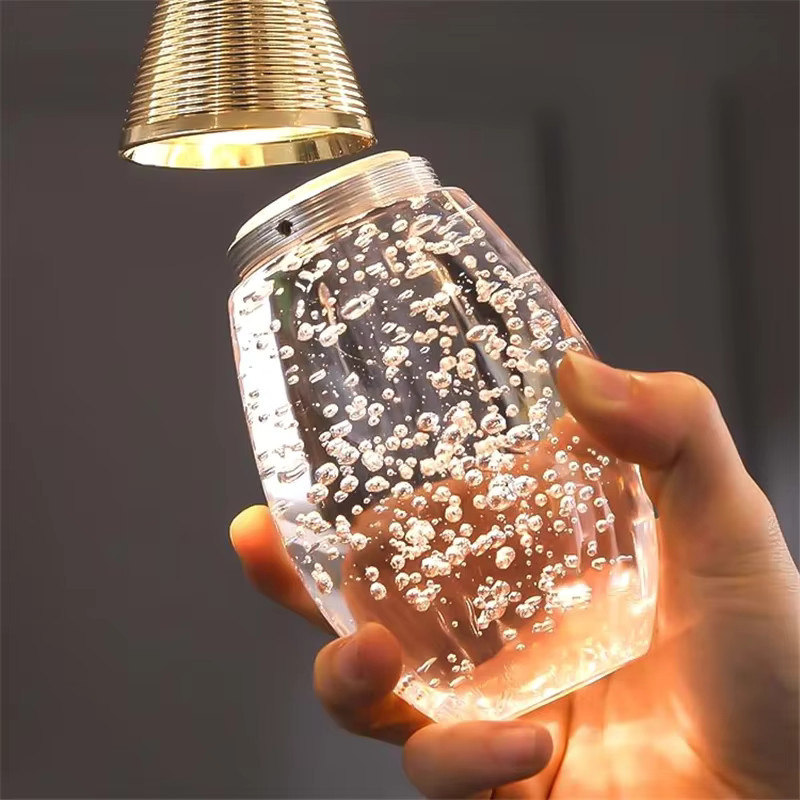 Lava Corki Nordic Moderne Luxus Kristall Wandleuchte in Quallen-Design, Farbe Gold/Messing, Transparent - Bild 4