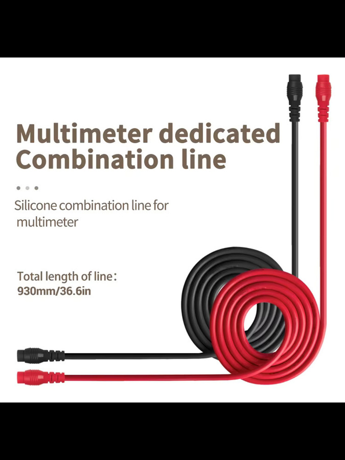 16-teiliges digitales Multifunktions-Testkabel-Set mit superscharfen Spitzen und Silikon-Testleitungen in Rot von meterk - Bild 4