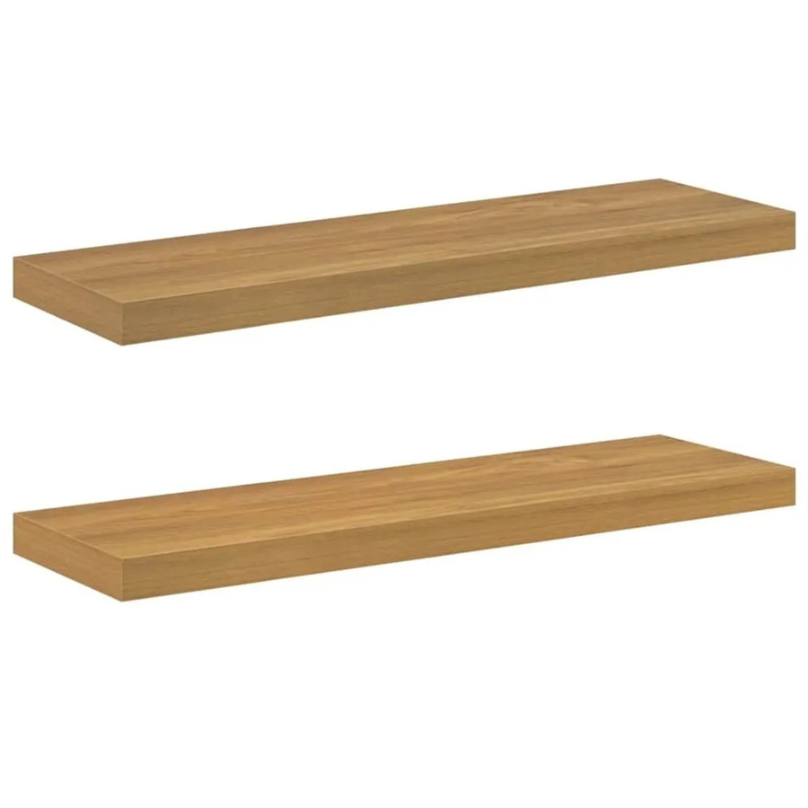 vidaXL Wandregal 2er Set Braun aus Holzwerkstoff, B/T/H: 90 x 23,5 x 4 cm - Bild 2
