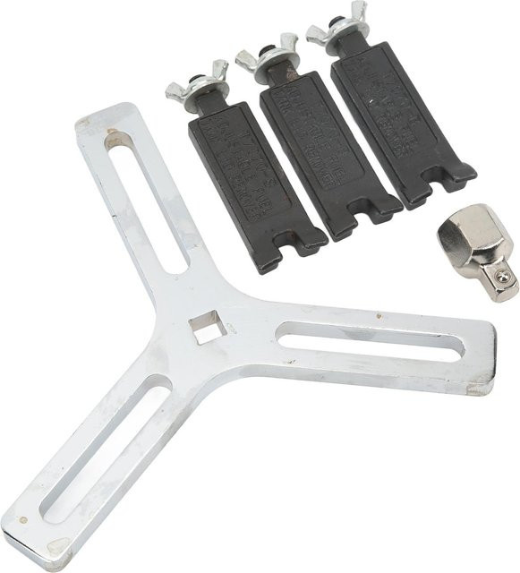 TOMTOP JMS Kraftstofftankdeckel Schlüssel mit 3 Backen aus Chrom-Wolframstahl in Silber - Bild 1