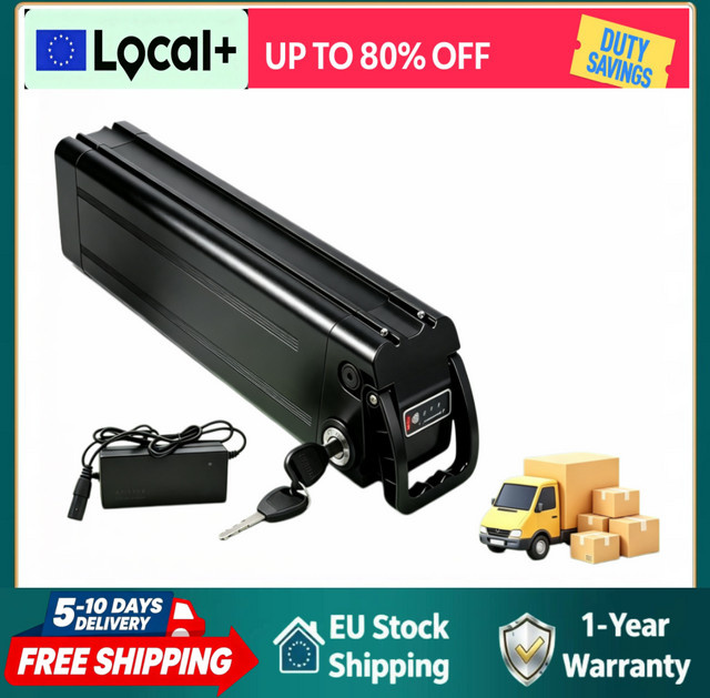 Aleaivy Lithium-Ionen-Akku für SilverFish Faltbares Elektrofahrrad, 36V/48V 20Ah, Schwarz, mit BMS für Bafang 250W-1000W - Bild 1