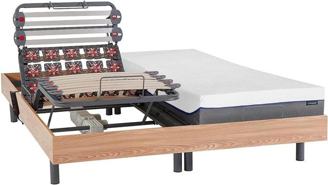 YSMÉE Bett Dionysos mit elektrischem Lattenrost in Naturfarben Hell, B/T/H: 80 x 200 x 71 cm - Bild 1
